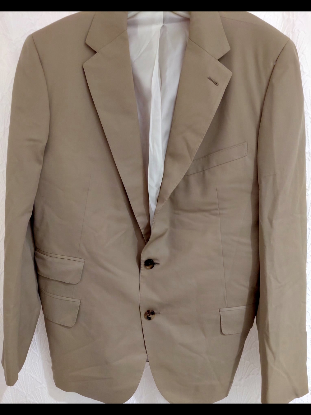 Ovadia & Sons Men's Beige Single-Breasted Sport Coat 42
